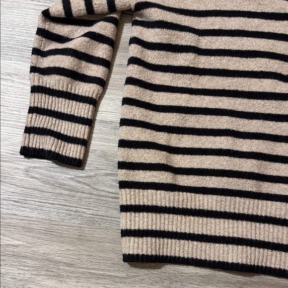 Striped Tan and Black Sweater - Picture 2 of 4
